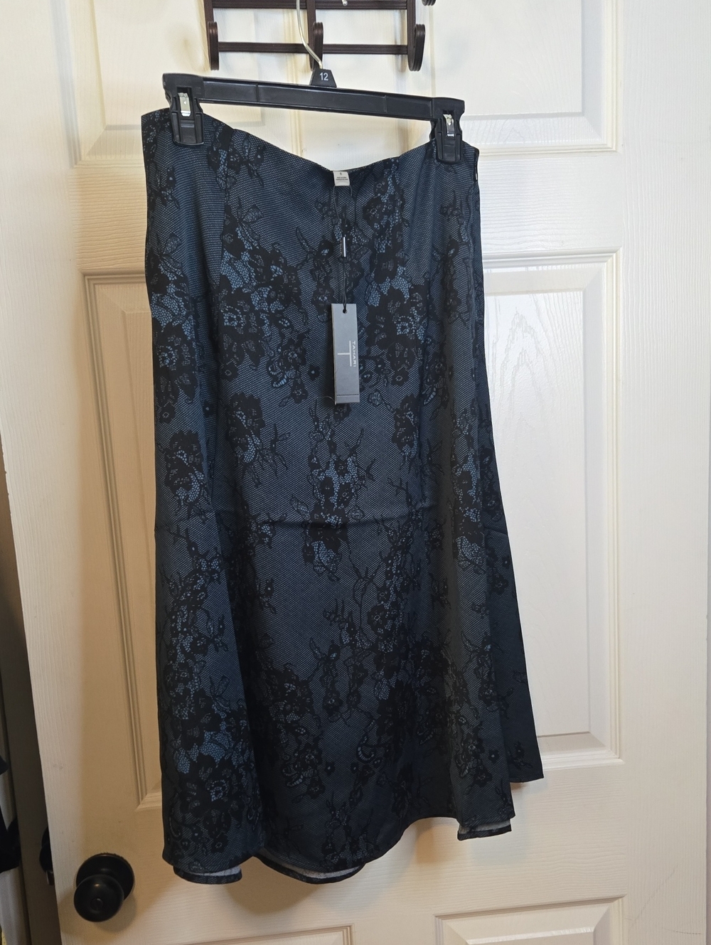 Tahari Black Lace A-Line Skirt